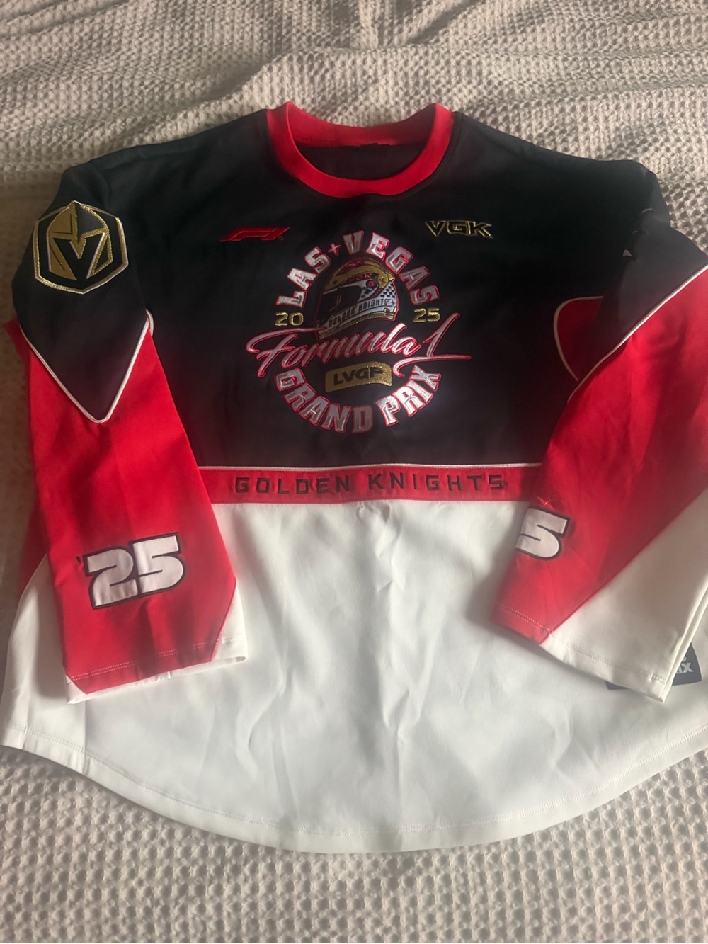 Vegas Golden Knighgs Formula 1 Grand Prix Jersey - Black/Red/White